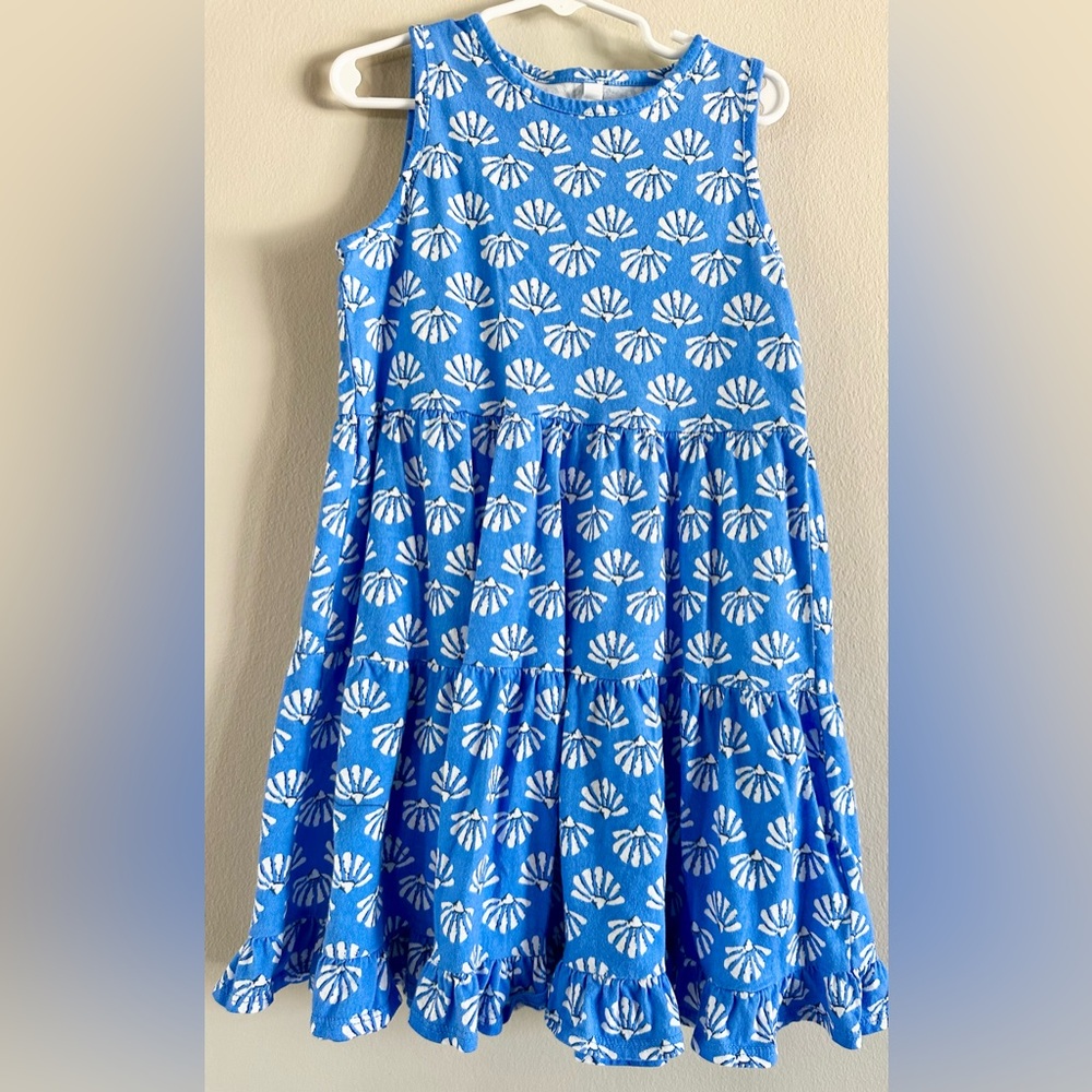 Crewcuts Girls Blue & White Seashell Dress Size 7